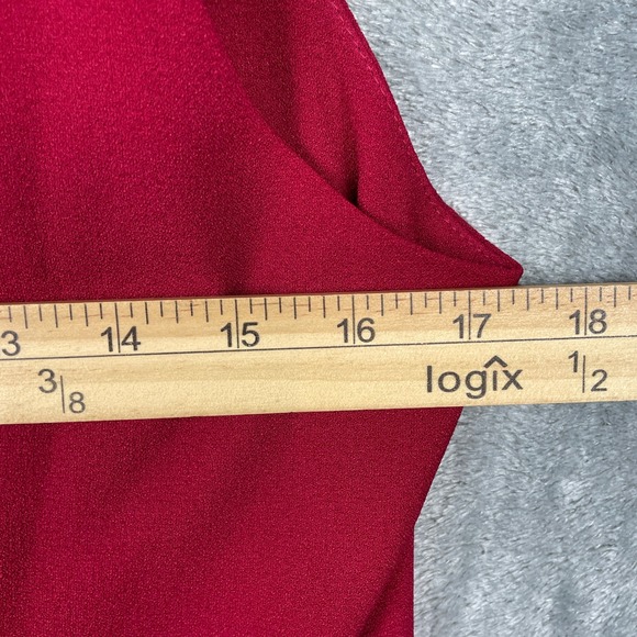 Dress the Population Catalina Cocktail Dress Large Red Pockets Fit & Flare New - Picture 9 of 12